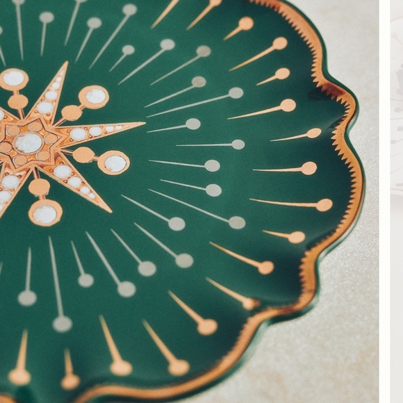 4 Green 24K Gold Plates Catherine Martin x Anthropologie * - Picture 9 of 9